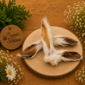 Oreilles de lapin avec poils - vendu à l'unité