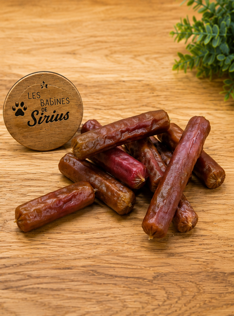 Saucisson d'agneau pour chien
